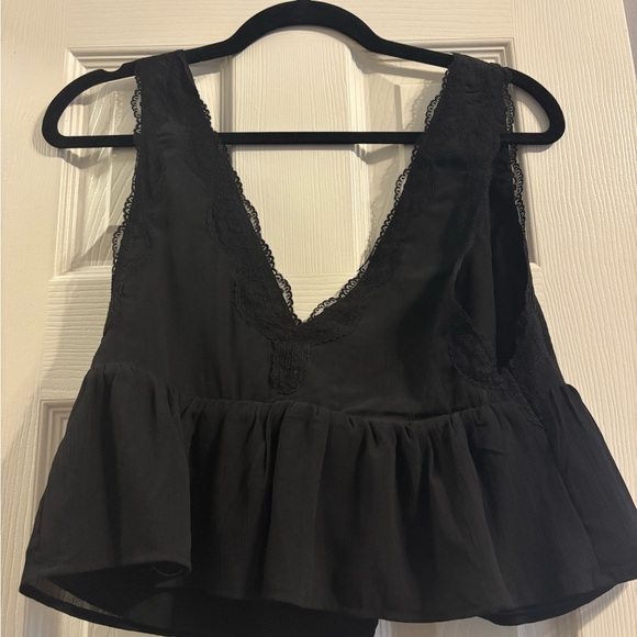 Garage Black Lace Trim Tank Top - Picture 3 of 3